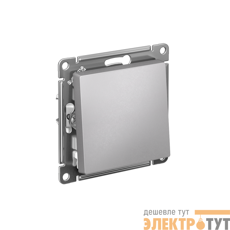 Выключатель 1-кл. СП AtlasDesign 10А IP20 (сх. 1) 10AX с самовозвратом механизм алюм. SE ATN000315