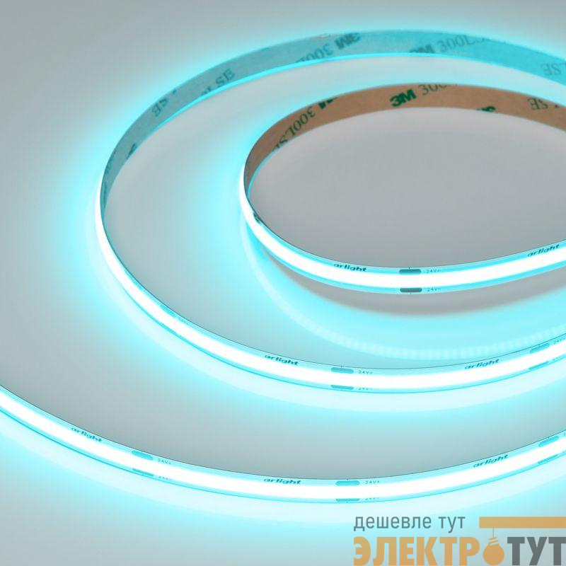 Лента светодиодная COB-X480-8mm 24V Mint Blue 8Вт/м IP20 (уп.5м) Arlight 047744