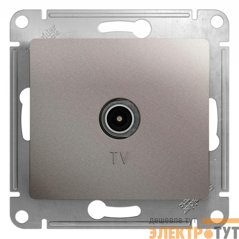Розетка телевизионная оконечная TV Glossa 1дБ механизм платина SE GSL001291