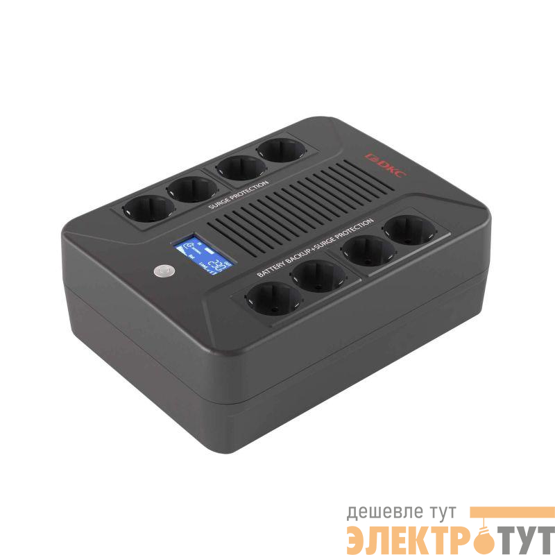 Источник бесперебойного питания линейно-интерактивный серии Info PDU 1000 ВА/600Вт 1/1.8хSchuko LCD 1х9А.ч DKC INFOPDU1000LCD
