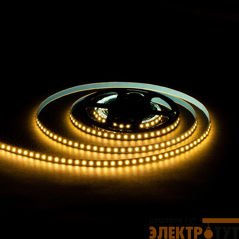Лента светодиодная 12В 9.6Вт/м 840 лм/м 3000К smd2835 120д/м IP20 подложка 8мм (уп.5м) OGM LSE-256