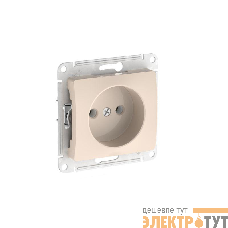 Розетка Glossa 16А без заземл. быстрозажим. клем. механизм беж. SE GSL000241S