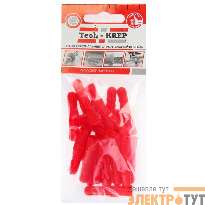 Дюбель распорный 8х40 тип Т трехсегментный (пакет) (уп.20шт) Tech-Krep/Zitar 112955