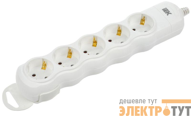 Колодка удлинителя 5-мест. с заземл. РПр05 IEK WYP10-D-KP-16-05-ZS-K01