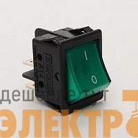 Выключатель с подсветкой зел. EMAS A14B1Y11