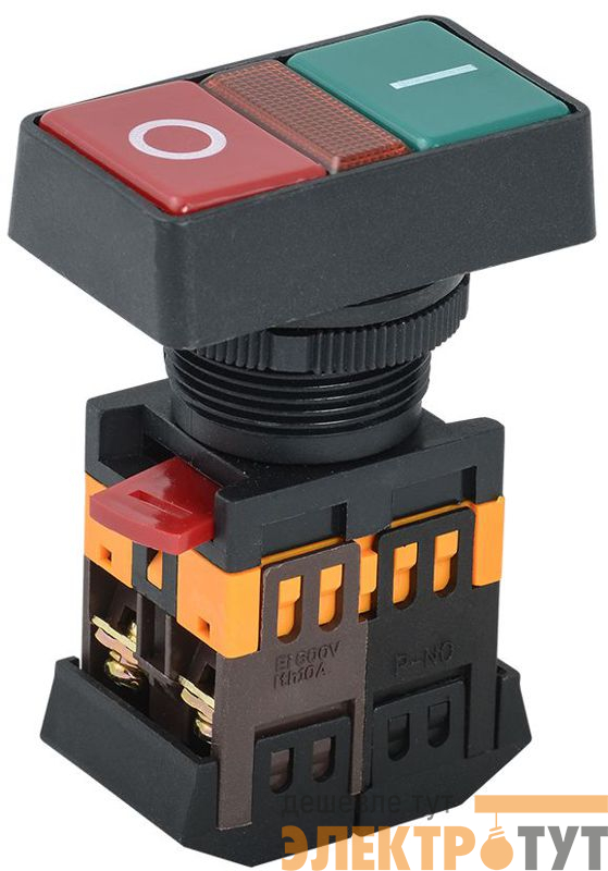 Кнопка РPВВ-30N "I-O" d30мм 1НО+1НЗ 240В неон GENERICA BBD20-PPBB-K51