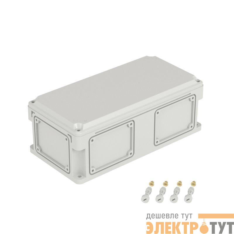 Корпус 400х200х146мм IP67 с непрозр. крышкой 21мм с фланцами пластик. DKC 542210