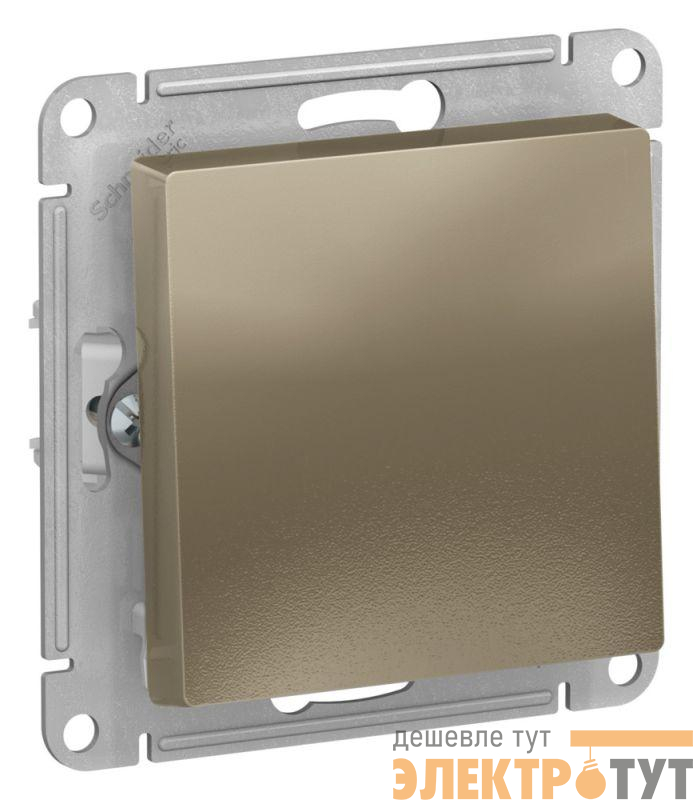 Выключатель 1-кл. AtlasDesign 2-п. 10А мех. шампань SE ATN000521