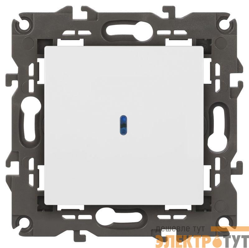 Выключатель Elegance 14-1102-01М 250В 10АХ с подсветкой матов. бел. Эра Б0065783