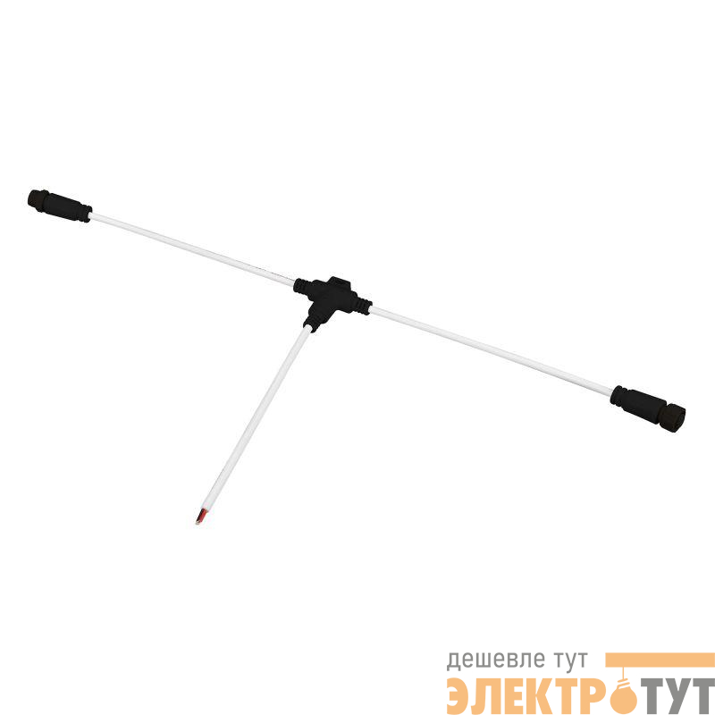 Коннектор питания ARL-MOONLIGHT-SPI/DMX-CON-POWER-T-MID-WIRE-BLK IP67 пластик Arlight 051906