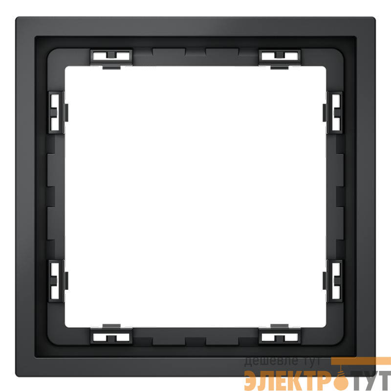 Рамка 1-м S70 пластик. графит Voltum VLS100107