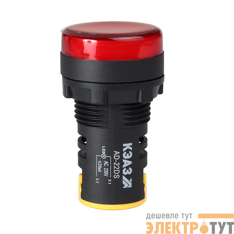 Лампа AD22DS(LED) матрица 22мм 24В AC/DC крас. КЭАЗ 303939