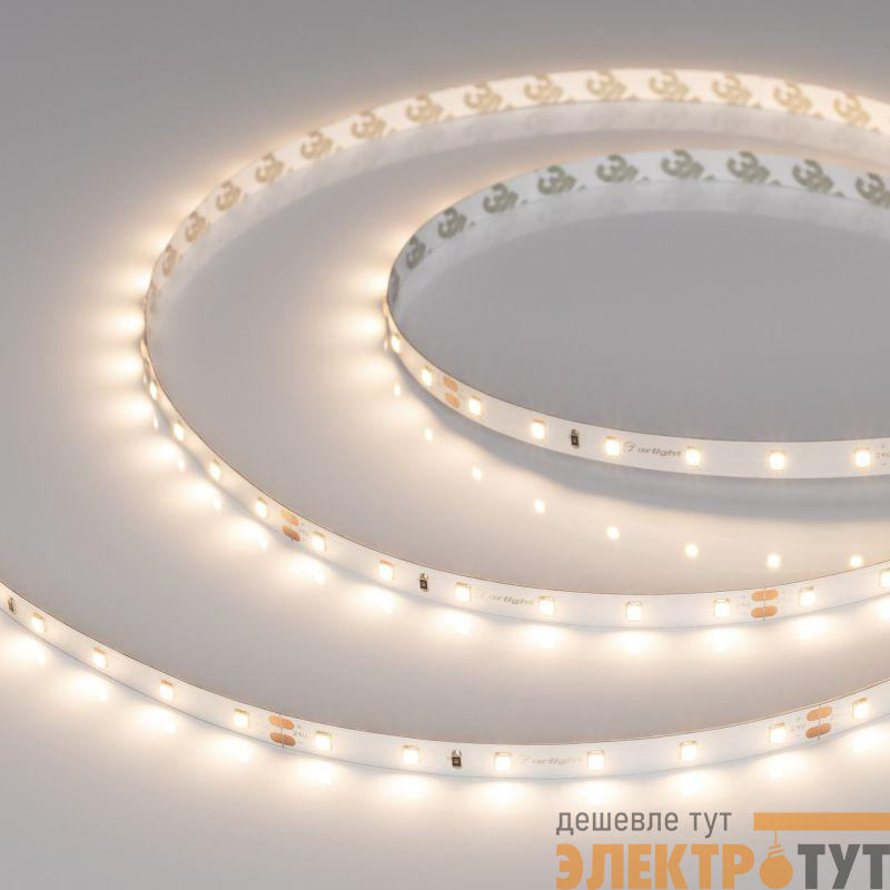 Лента светодиодная UL-A60-8mm 24V Warm 3000К 7.2Вт/м IP20 (уп.5м) Arlight 044055