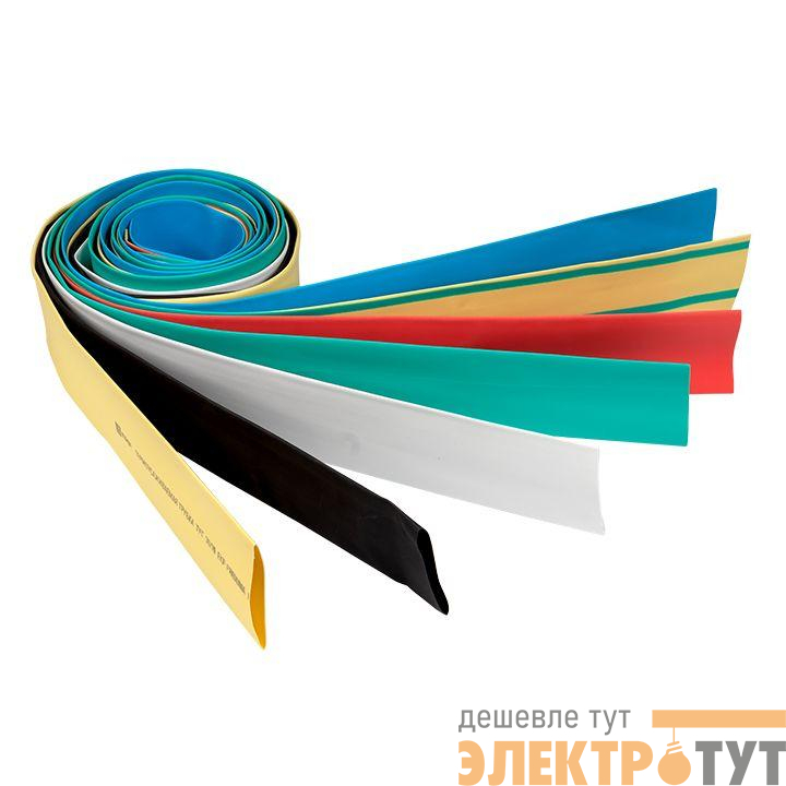 Набор трубок термоусадочных ТУТ 10/5; 12/6; 16/8; 20/10; 25/12.5; 30/15; 40/20 (7 цветов по 7шт 1м) PROxima EKF tut-n-1-r