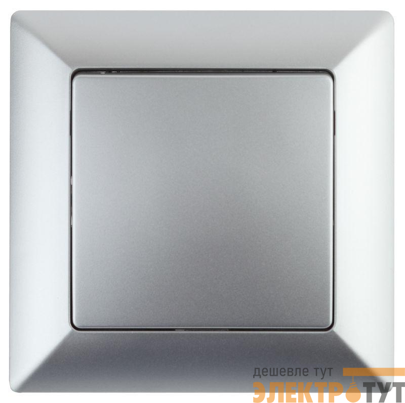 Выключатель 1-кл. СП Solo 4-101-03 10А 250В IP20 алюм. Intro Б0053544