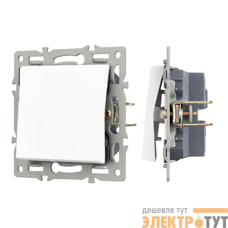 Механизм выключателя одноклавишный проходной SWT-MKP1-PL-WH (250В 16А) Arlight 043714