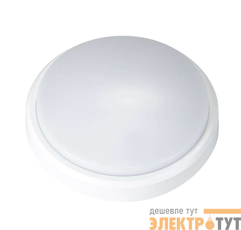 Светильник светодиодный "Банник" PBH-PC2-RA 8Вт 4000К IP65 ЖКХ ДБП кругл. пылевлагозащ. бел. JazzWay 1035646