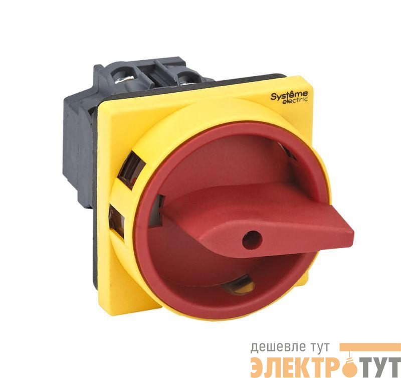 Выключатель-разъединитель 3п 20А IP20 с красн. рукоят. на дверцу 4 винтами с замком SE MSD20310R