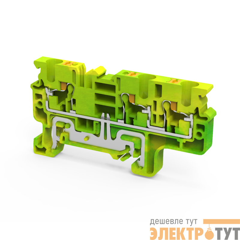 Клемма заземляющая push-in OptiClip CPG-4-TRIPLET-PE-I-(0.2-4)-PEN КЭАЗ 331859