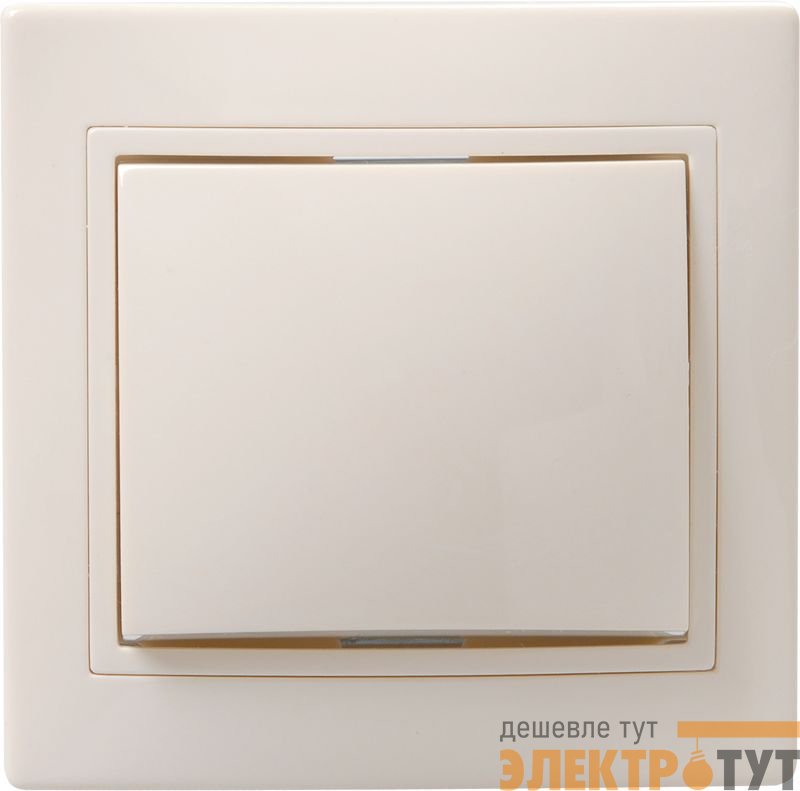 Выключатель 1-кл. 1п СП Кварта 10А IP20 ВС10-1-0-Км керамич. осн. крем. GENERICA EVK10-K33-10-K