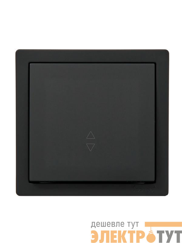 Выключатель проходной 1-кл. ОП LETO черн. бархат LEZARD 752-4200-105