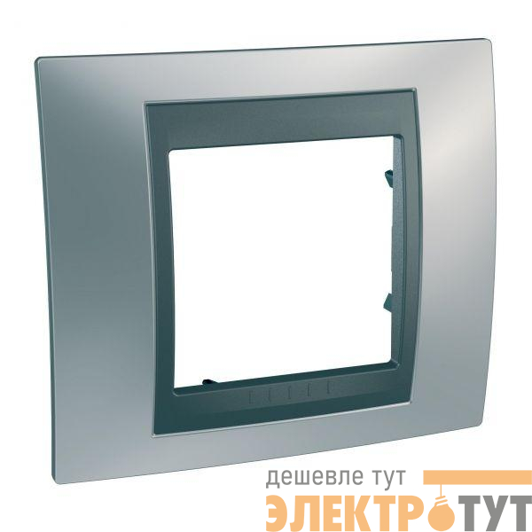 Рамка 1-м Unica Top матов. хром/графит SchE MGU66.002.238