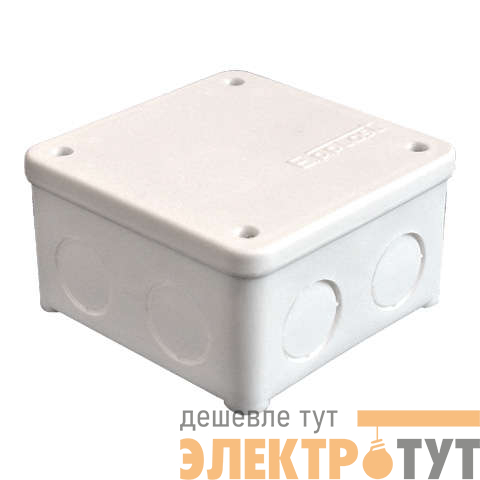 Коробка распределительная ОП 85х85х45мм IP54 7 выходов без гермовводов крышка на винтах бел. Epplast 135131
