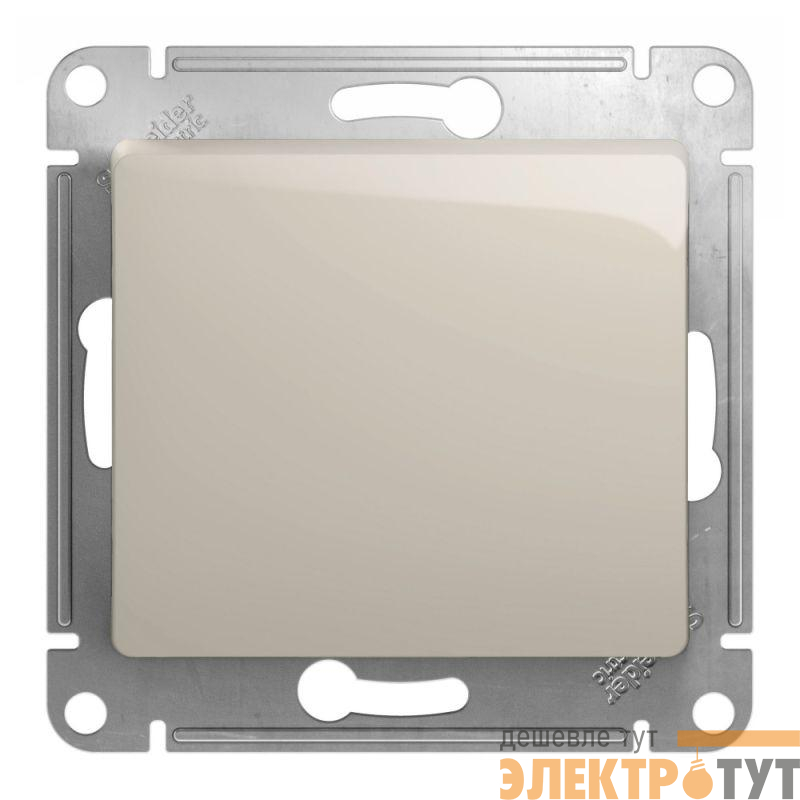 Переключатель проходной 1-кл. СП Glossa 10А IP20 (сх. 6) 10AX механизм молочн. SE GSL000961