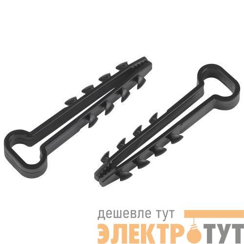 Дюбель-хомут 5-10мм для плоского кабеля NO-224-555 черн. (уп.100шт) Эра Б0066302