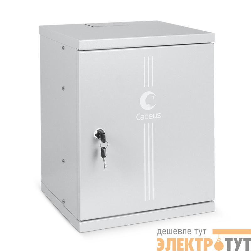Шкаф телекоммуникационный настенный WSC-8Um 10дюйм 8U 326х300х405мм дверь метал. Cabeus 7790c