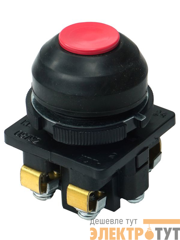 Выключатель кнопочный КЕ-081 У2 исп.2 1НО+1НЗ цилиндр 10А IP54 660В красн. Электротехник ET502359