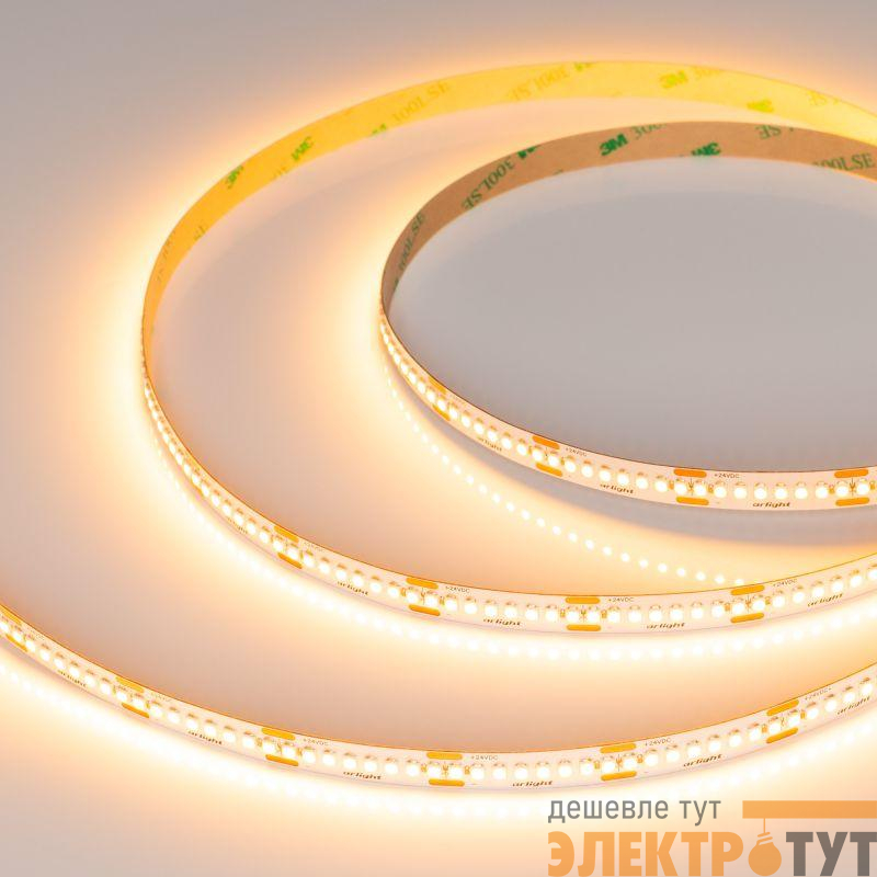 Лента светодиодная UL-A240-10mm 24V Warm 2400К 19Вт/м IP20 (уп.5м) Arlight 052600