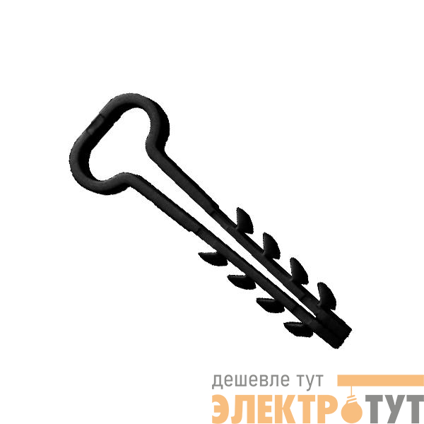 Дюбель-хомут для плоского кабеля 6-12мм черн. (уп.100шт) TOKOV ELECTRIC TKE-DH-6-12-PK-C05
