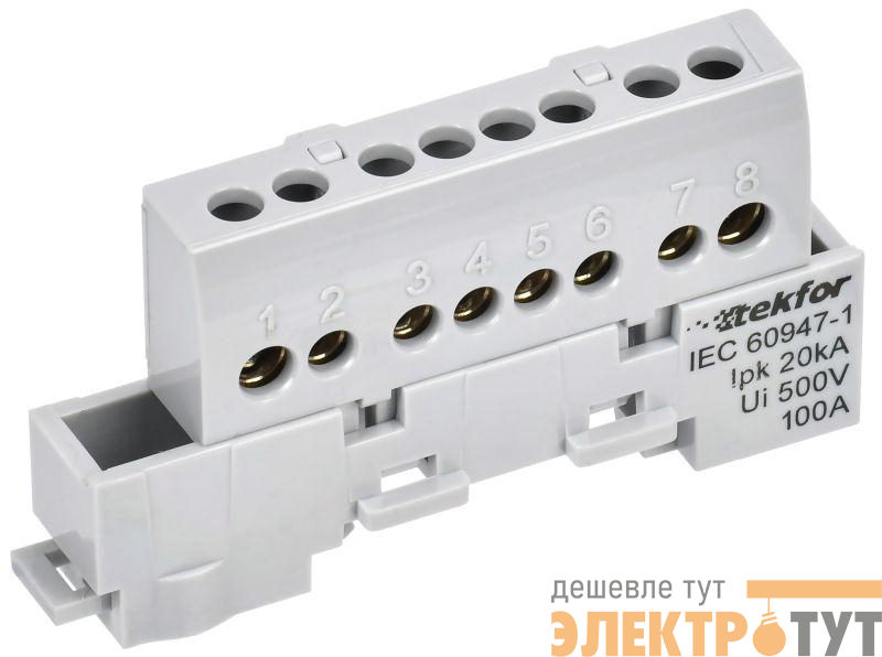 Шина L "фаза" изол. на универс. держ. 6х9-8-Ср TEKFOR IEK TF-NN10-08-KL-K03