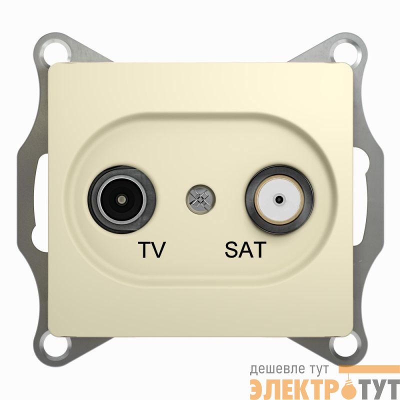 Механизм розетки TV-SAT 1-м СП Glossa 1DB беж. SchE GSL000297
