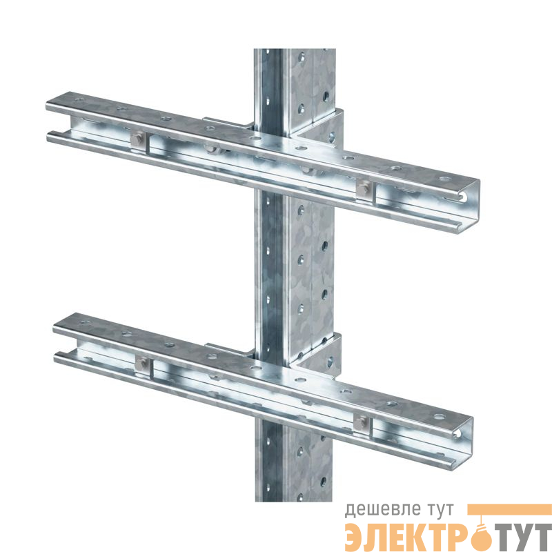 Комплект монтажных профилей на стойку для крепления 2 оболочки(ек) с видом защиты Ex e L400мм гор. оцинк. DKC EX-E2SPR04