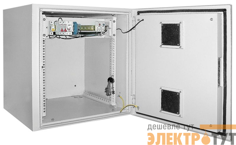 Шкаф уличный 19дюйм 15U 650х600мм IP55 метал. дверь; сер. ITK LO35-15U66-M55