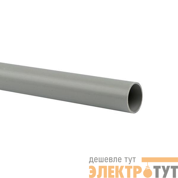 Труба гладкая ПВХ жесткая d25мм сер. (дл.3м) PROxima EKF trg-25-3n