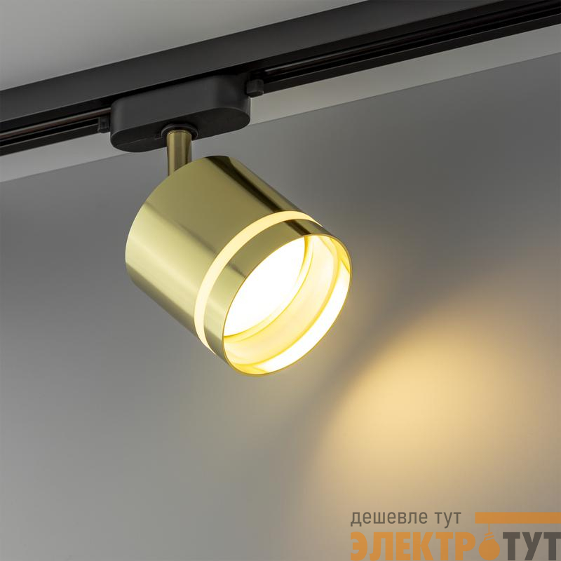 Светильник трековый ARTLINE поворотный 85х85х80мм GX53 230В алюм./пластик. 4кв.м зол. Ritter 59868 2