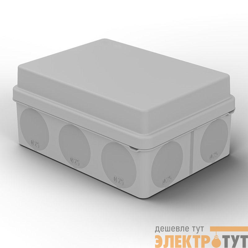Коробка распаячная для прямого монтажа ОП HF 150х110х70 IP67 (мембранные вводы) Rexant 28-3080
