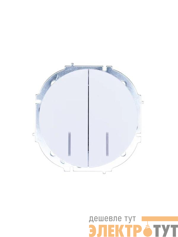 Выключатель 2-кл. СП OSEN 10А IP20 с подсветкой механизм бел. LEZARD 743-0288-112