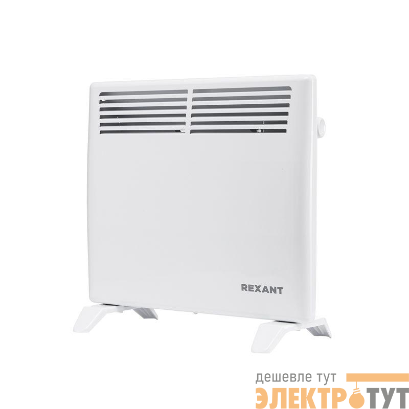 Конвектор электрический с механическим термостатом 1кВт Х-нагревательный элемент ножки Rexant 60-0115