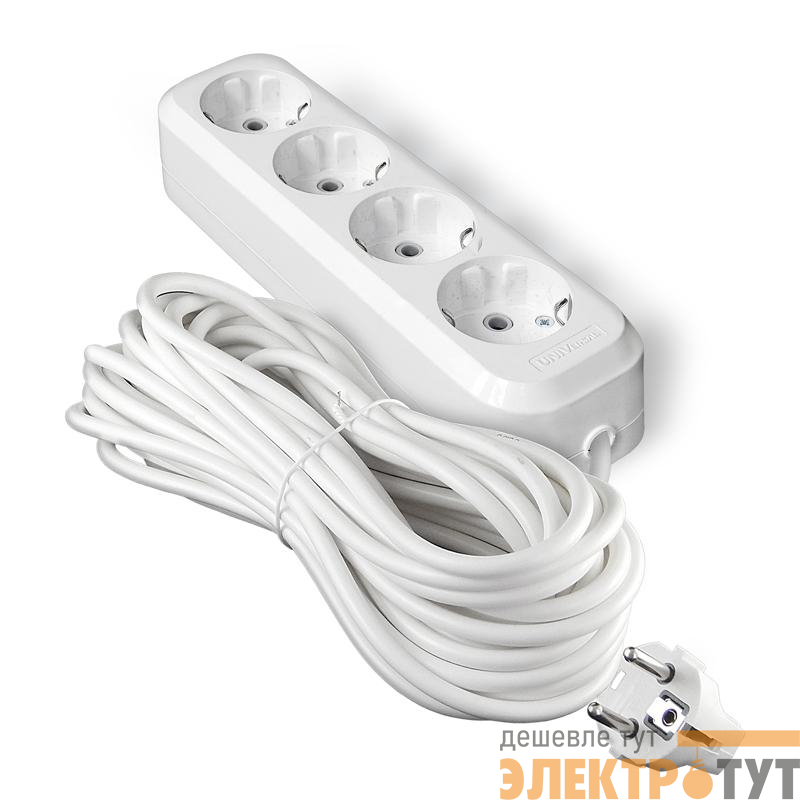 Удлинитель 4х10м с заземл. IP20 Е-304А ПВС 3х1.5 Universal 1733