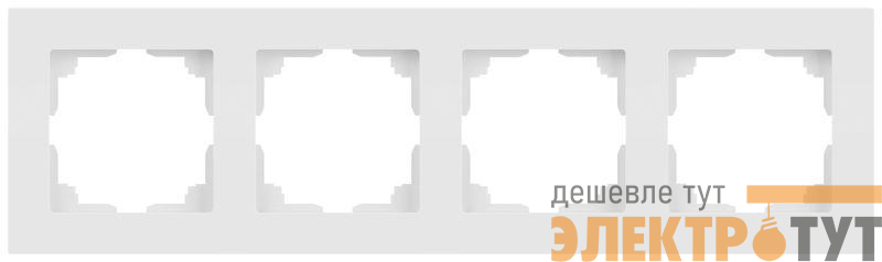 Рамка 4-м СП Accent 6-504-01М бел. матов. Intro Б0063759