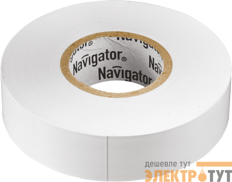Изолента ПВХ 15мм (рул.10м) бел. NIT-B15-10/WH Navigator 71228