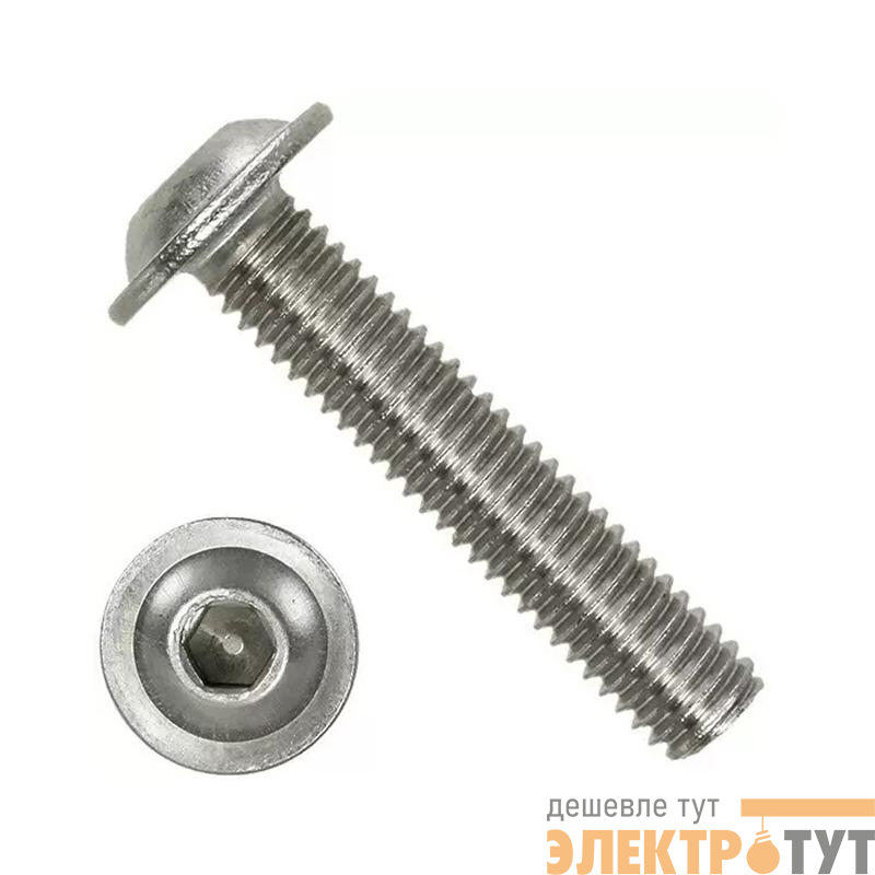 Винт с полукруглой головкой М4х12 DIN 7985 оцинк. (уп.16шт) Tech-Krep/Zitar 126567