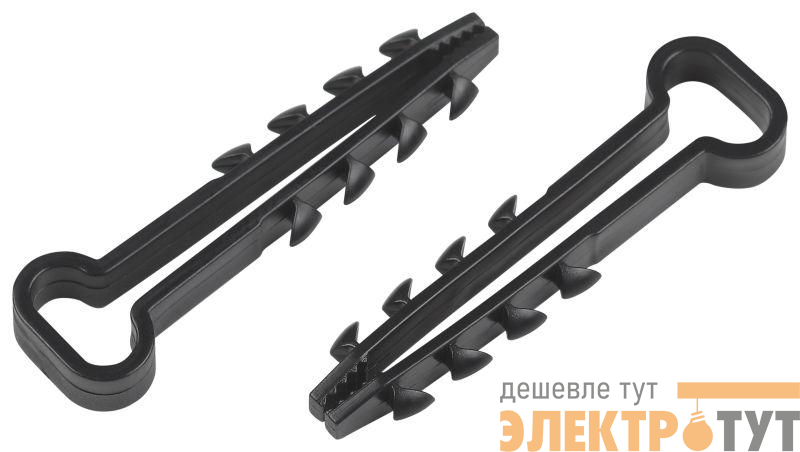 Дюбель-хомут 5-8мм для плоского кабеля NO-224-564 черн. (уп.10шт) Эра Б0066298
