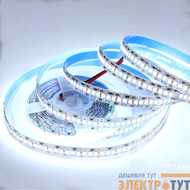Лента светодиодная 24В 14.4Вт/м smd2835 240 диод/м IP20 1200лм/м PCB 10мм 6500К (уп.5м) Apeyron 00-517