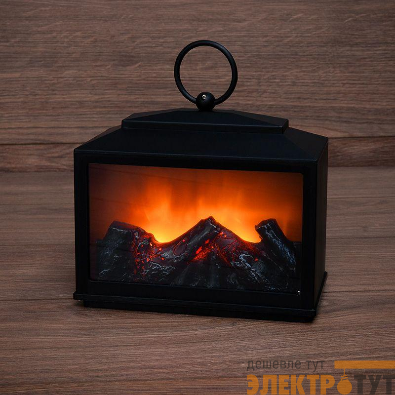 Камин светодиодный "Сканди" 18х9х16см эффект живого огня элементы питания 3хC (не в компл.) Neon-Night 511-033