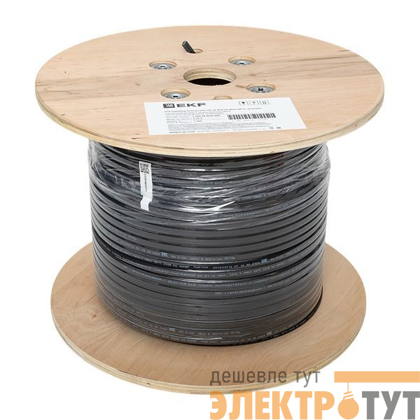 Кабель нагревательный саморег. SRL30-2CR 30Вт/м полиолефин 200м EKF SRL30-2CR-200